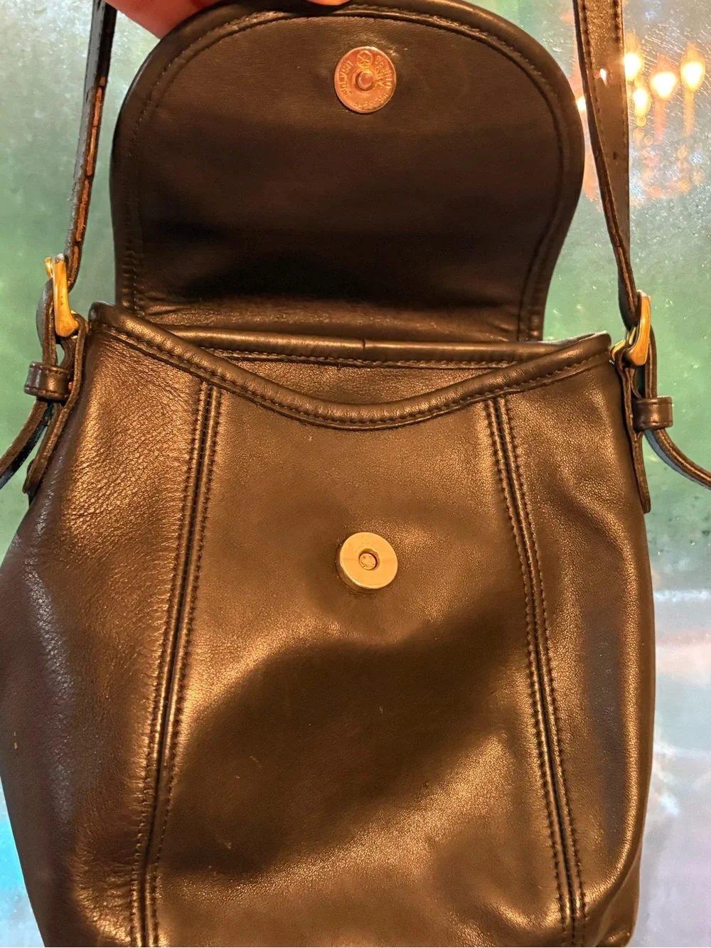 vintage 1990s Coach Soho small flap crossbody bag leather